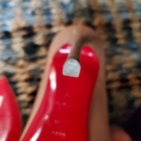 VEUC CHRISTIAN LOUBOUTIN So Kate Pumps Heels 120 Nude Patent Beige 40  8.5 9 9.5 - Picture 10 of 14